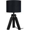 Lampes de bureau Tosel Lampe de chevet tr&eacute;pied bois noir Noir Unique. . Maison & D&eacute;co > Lampes de bureau.