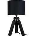 Luminaire sur Grenoble : Lampes de bureau Tosel Lampe de chevet tr&eacute;pied bois noir Noir Unique. . Maison & D&eacute;co > Lampes de bureau.
