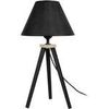 Lampes de bureau Tosel Lampe de chevet tr&eacute;pied bois noir Noir Unique. . Maison & D&eacute;co > Lampes de bureau.