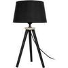 Lampes de bureau Tosel Lampe de chevet tr&eacute;pied bois noir Noir Unique. . Maison & D&eacute;co > Lampes de bureau.