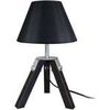 Lampes de bureau Tosel Lampe de chevet tr&eacute;pied bois noir Noir Unique. . Maison & D&eacute;co > Lampes de bureau.
