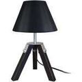 Luminaire sur Grenoble : Lampes de bureau Tosel Lampe de chevet tr&eacute;pied bois noir Noir Unique. . Maison & D&eacute;co > Lampes de bureau.
