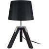 Lampes de bureau Tosel Lampe de chevet tr&eacute;pied bois noir Noir Unique. . Maison & D&eacute;co > Lampes de bureau.