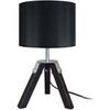 Lampes de bureau Tosel Lampe de chevet tr&eacute;pied bois noir Noir Unique. . Maison & D&eacute;co > Lampes de bureau.