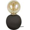 Lampes de bureau Tosel Lampe de chevet globe bois noir Noir Unique. . Maison & D&eacute;co > Lampes de bureau.