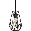 Lustres, suspensions et plafonniers Tosel Suspension g&eacute;om&eacute;trique m&eacute;tal noir Noir Unique. . Maison & D&eacute;co > Lustres, suspensions et plafonniers.