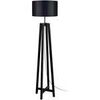 Lampadaires Tosel Lampadaire colonne bois noir Noir Unique. . Maison & D&eacute;co > Lampadaires.