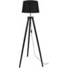 Lampadaires Tosel Lampadaire tr&eacute;pied bois noir Noir Unique. . Maison & D&eacute;co > Lampadaires.