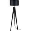 Lampadaires Tosel Lampadaire tr&eacute;pied bois noir Noir Unique. . Maison & D&eacute;co > Lampadaires.