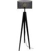 Lampadaires Tosel Lampadaire tr&eacute;pied bois noir Noir Unique. . Maison & D&eacute;co > Lampadaires.
