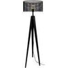 Lampadaires Tosel Lampadaire tr&eacute;pied bois noir Noir Unique. . Maison & D&eacute;co > Lampadaires.