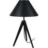 Lampes de bureau Tosel Lampe de chevet tr&eacute;pied bois noir Noir Unique. . Maison & D&eacute;co > Lampes de bureau.