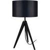 Lampes de bureau Tosel Lampe de chevet tr&eacute;pied bois noir Noir Unique. . Maison & D&eacute;co > Lampes de bureau.