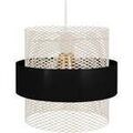 Lustres, suspensions et plafonniers Tosel Suspension cylindrique m&eacute;tal noir et blanc Noir Unique. . Maison & D&eacute;co > Lustres, suspensions et plafonniers.