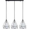 Lustres, suspensions et plafonniers Tosel Lustre bar m&eacute;tal noir et blanc Noir Unique. . Maison & D&eacute;co > Lustres, suspensions et plafonniers.