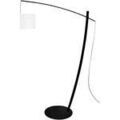 Lampadaires Tosel Lampadaire arqu&eacute; m&eacute;tal noir et blanc Noir Unique. . Maison & D&eacute;co > Lampadaires.