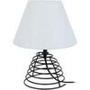 Lampes de bureau Tosel Lampe de chevet conique m&eacute;tal noir et blanc Noir Unique. . Maison & D&eacute;co > Lampes de bureau.