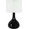 Lampes de bureau Tosel Lampe de chevet bouteille verre noir et blanc Noir Unique. . Maison & D&eacute;co > Lampes de bureau.