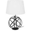 Lampes de bureau Tosel Lampe de salon globe m&eacute;tal noir et blanc Noir Unique. . Maison & D&eacute;co > Lampes de bureau.