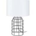 Lampes de bureau Tosel Lampe a poser filaire m&eacute;tal noir et blanc Noir Unique. . Maison & D&eacute;co > Lampes de bureau.