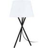 Lampes de bureau Tosel Lampe de chevet tr&eacute;pied m&eacute;tal noir et blanc Noir Unique. . Maison & D&eacute;co > Lampes de bureau.