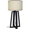 Lampes de bureau Tosel Lampe de chevet colonne bois noir et blanc Noir Unique. . Maison & D&eacute;co > Lampes de bureau.