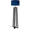 Lampadaires Tosel Lampadaire colonne bois noir et bleu Noir Unique. . Maison & D&eacute;co > Lampadaires.