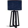 Lampes de bureau Tosel Lampe de chevet colonne bois noir et bleu Noir Unique. . Maison & D&eacute;co > Lampes de bureau.