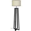 Lampadaires Tosel Lampadaire colonne bois noir et cr&eacute;me Noir Unique. . Maison & D&eacute;co > Lampadaires.
