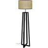 Lampadaires Tosel Lampadaire colonne bois noir et cr&eacute;me Noir Unique. . Maison & D&eacute;co > Lampadaires.