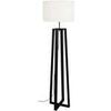Lampadaires Tosel Lampadaire colonne bois noir et &eacute;cru Noir Unique. . Maison & D&eacute;co > Lampadaires.