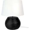 Lampes de bureau Tosel Lampe de salon globe m&eacute;tal noir et &eacute;cru Noir Unique. . Maison & D&eacute;co > Lampes de bureau.