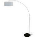 Luminaire sur Grenoble : Lampadaires Tosel Lampadaire arqu&eacute; m&eacute;tal noir et gris Noir Unique. . Maison & D&eacute;co > Lampadaires.