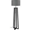Lampadaires Tosel Lampadaire colonne bois noir et gris Noir Unique. . Maison & D&eacute;co > Lampadaires.