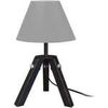Lampes de bureau Tosel Lampe de chevet tr&eacute;pied bois noir et gris Noir Unique. . Maison & D&eacute;co > Lampes de bureau.
