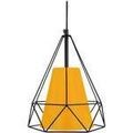 Luminaire sur Grenoble : Lustres, suspensions et plafonniers Tosel Suspension g&eacute;om&eacute;trique m&eacute;tal noir et jaune Noir Unique. . Maison & D&eacute;co > Lustres, suspensions et plafonniers.
