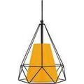 Lustres, suspensions et plafonniers Tosel Suspension g&eacute;om&eacute;trique m&eacute;tal noir et jaune Noir Unique. . Maison & D&eacute;co > Lustres, suspensions et plafonniers. Grenoble