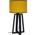 Luminaire sur Grenoble : Lampes de bureau Tosel Lampe de chevet colonne bois noir et jaune Noir Unique. . Maison & D&eacute;co > Lampes de bureau.