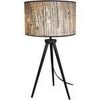 Lampes de bureau Tosel Lampe a poser tr&eacute;pied bois noir et Jute Noir Unique. . Maison & D&eacute;co > Lampes de bureau.
