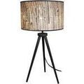 Luminaire sur Grenoble : Lampes de bureau Tosel Lampe a poser tr&eacute;pied bois noir et Jute Noir Unique. . Maison & D&eacute;co > Lampes de bureau.