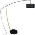 Luminaire sur Grenoble : Lampadaires Tosel Lampadaire arqu&eacute; bois noir et naturel Noir Unique. . Maison & D&eacute;co > Lampadaires.