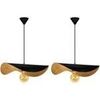 Lustres, suspensions et plafonniers Tosel Suspension chapeau de dame m&eacute;tal noir et or Noir Unique. . Maison & D&eacute;co > Lustres, suspensions et plafonniers.