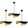 Lustres, suspensions et plafonniers Tosel Suspension chapeau de dame m&eacute;tal noir et or Noir Unique. . Maison & D&eacute;co > Lustres, suspensions et plafonniers.