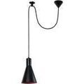 Lustres, suspensions et plafonniers Tosel Suspension conique m&eacute;tal noir et rouge Noir Unique. . Maison & D&eacute;co > Lustres, suspensions et plafonniers. Grenoble
