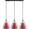 Lustres, suspensions et plafonniers Tosel Lustre bar m&eacute;tal noir et rouge Noir Unique. . Maison & D&eacute;co > Lustres, suspensions et plafonniers.