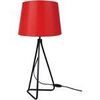 Lampes de bureau Tosel Lampe de chevet tr&eacute;pied m&eacute;tal noir et rouge Noir Unique. . Maison & D&eacute;co > Lampes de bureau.