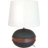 Lampes de bureau Tosel Lampe de salon globe m&eacute;tal noir,cuivre et blanc Noir Unique. . Maison & D&eacute;co > Lampes de bureau.