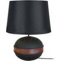 Lampes de bureau Tosel Lampe de salon globe m&eacute;tal noir,cuivre et noir Noir Unique. . Maison & D&eacute;co > Lampes de bureau.