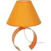 Lampes de bureau Tosel Lampe de chevet demi cylindrique m&eacute;tal orange Orange Unique. . Maison & D&eacute;co > Lampes de bureau.