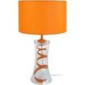 Luminaire sur Grenoble : Lampes de bureau Tosel Lampe a poser &eacute;vas&eacute;e verre orange Orange Unique. . Maison & D&eacute;co > Lampes de bureau.